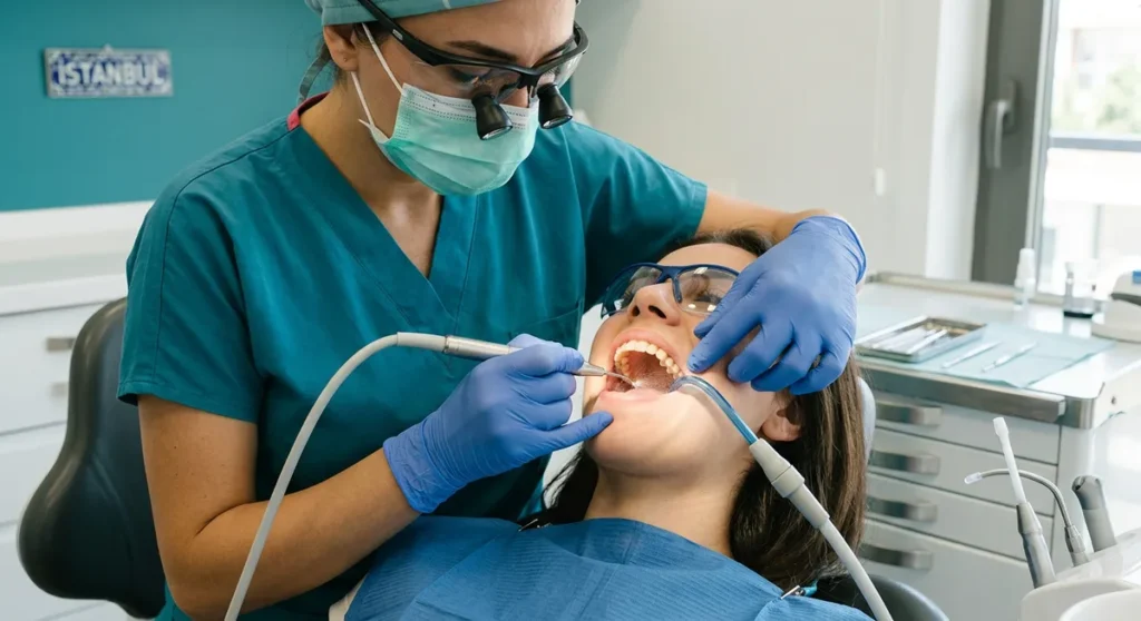 Professional dental cleaning and hygiene treatment